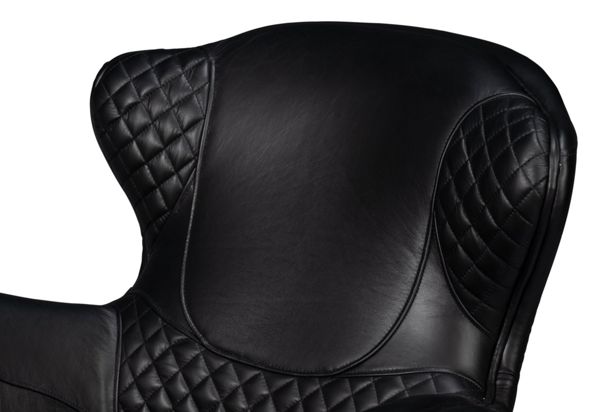 Hera Arm Chair  Onyx Black, by Sarreid, 2'10" length x 2'7" width x 2'10" height View 8