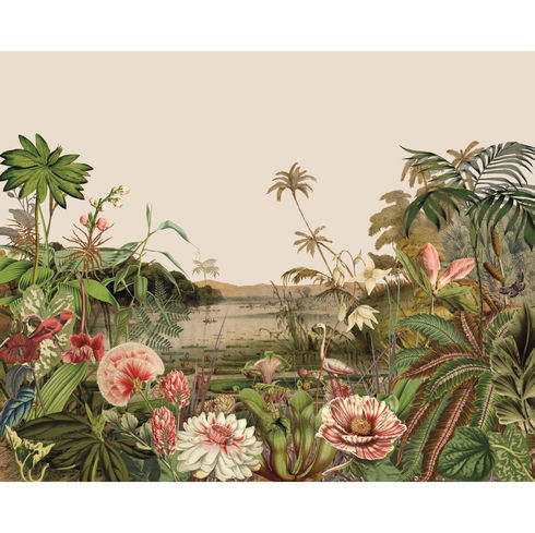Floating Gardens Green Wall Mural