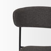 Corey Contoured Back Dining Side Chair | Gray Fabric with Metal, Dining Chair by Mercana, 22.25" length x 21.25" width x 32" height thumbnail 11