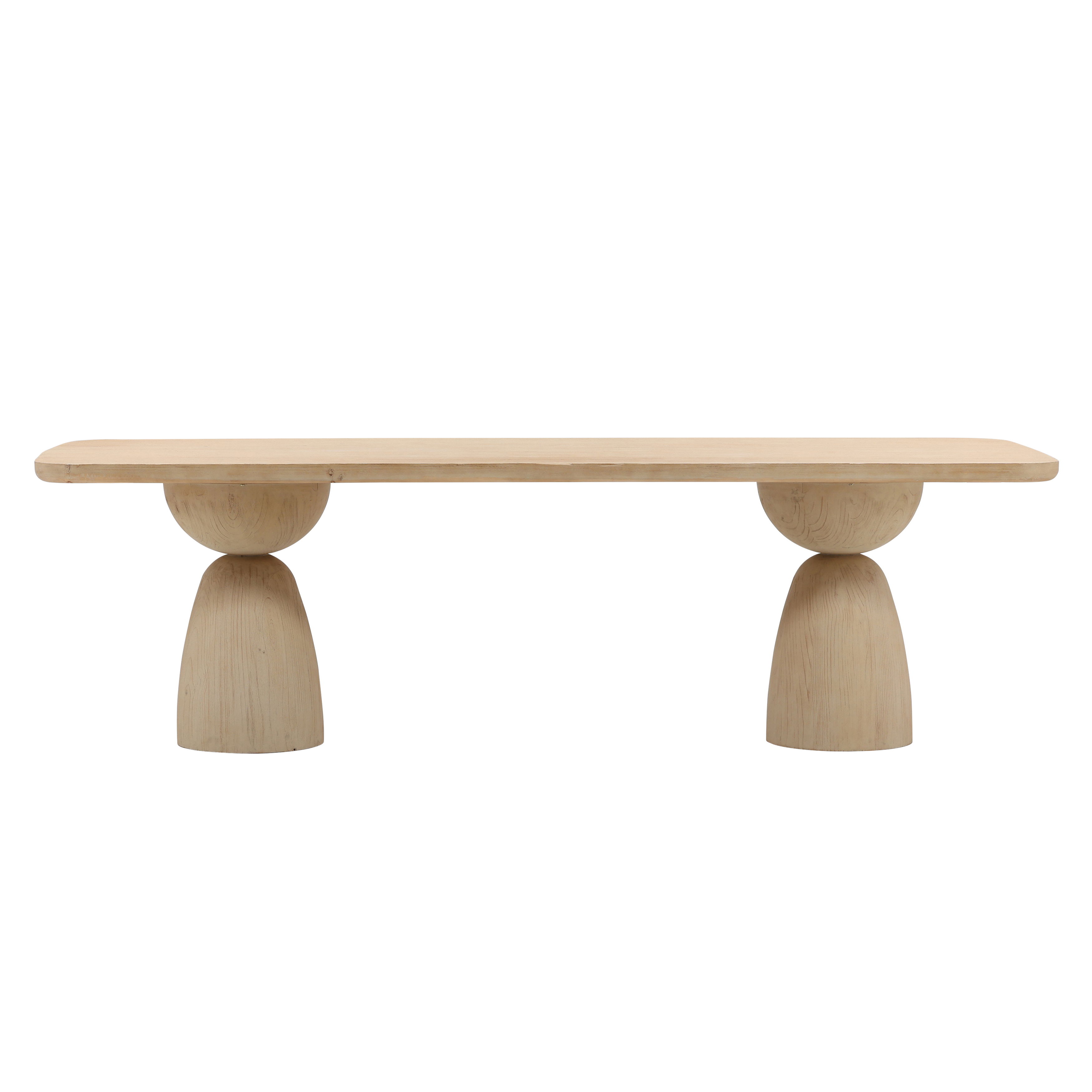 Cabrera Dining Table Light Natural 101', by Dovetail, 101.5" width x 30" height x 41" depth View 2