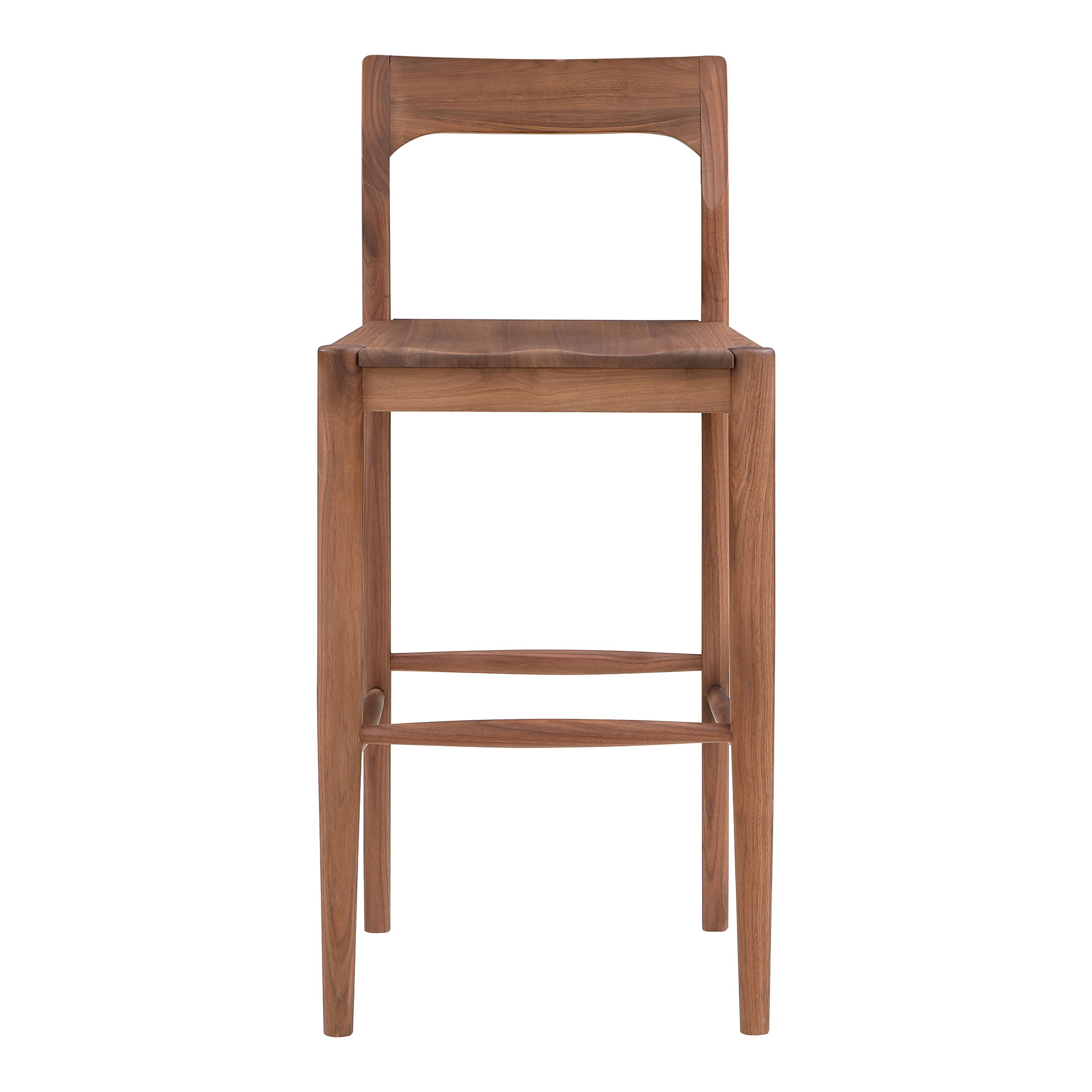 Owing Barstool Walnut Brown, Counter & Bar Stool by Moe's Home, 19.5" width x 42" height x 20" depth View 1