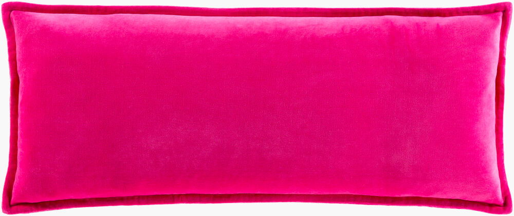 Cotton Velvet Lumbar Pillow, Decorative Pillow by Surya, 12" length x 30" width