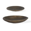Stratum Round Brass Bowls Set/2, Decorative Tray by Uttermost, 17.5" width x 2.5" height x 17.5" depth thumbnail 1