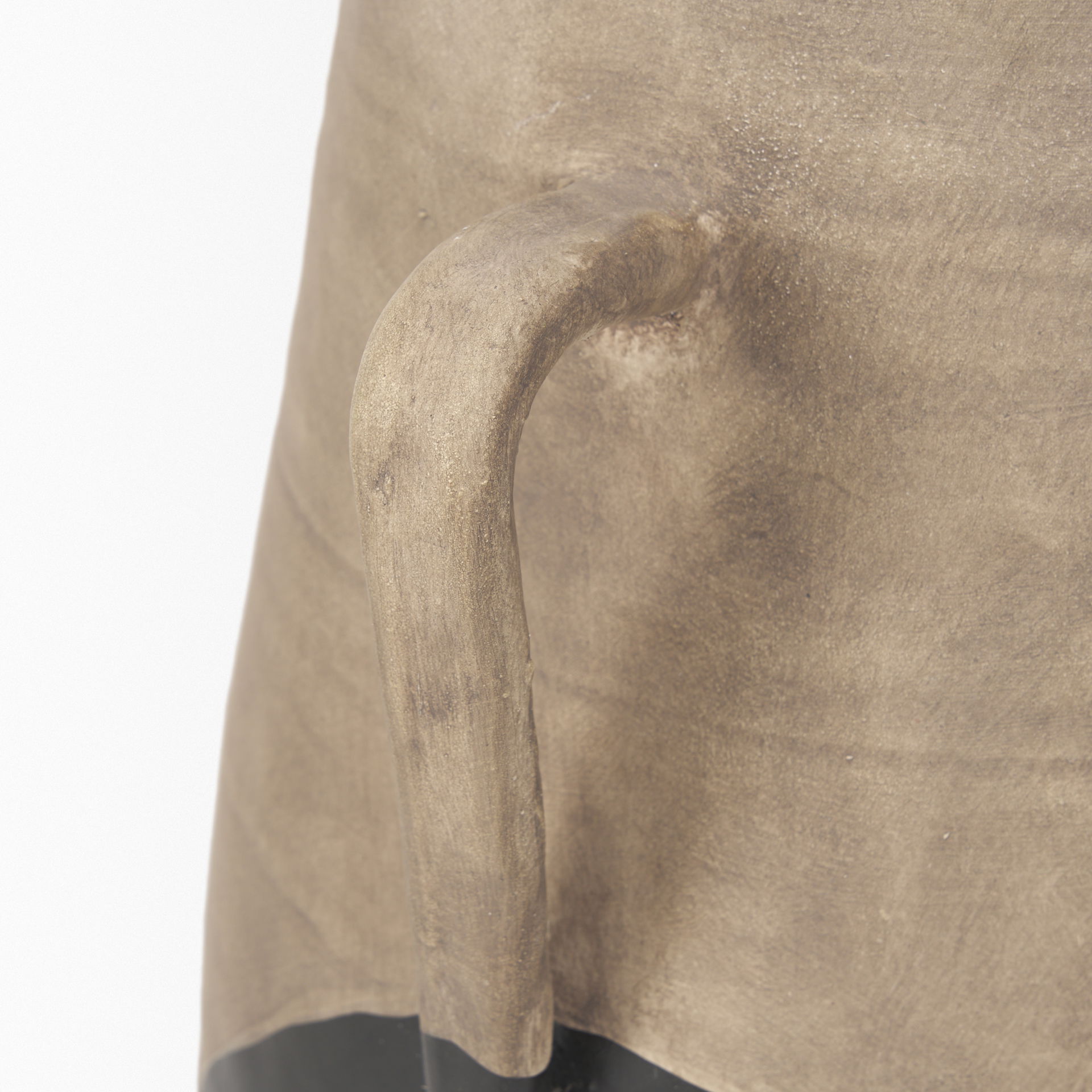 Tully Textured Matte Brown with Matte Black Ceramic Floor Vase large image 