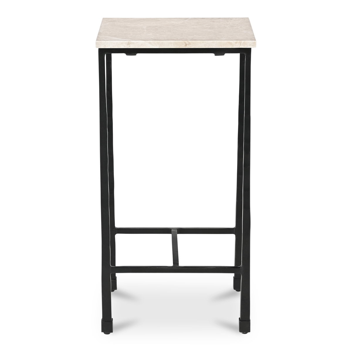River Side Table Botticino Marble, Side & End Table by Moe's Home, 12.5" width x 24" height x 12.5" depth View 3