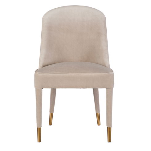 Brie Armless Chair, Champagne Set Of 2