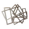 Metal Rectangles Wall Decor Silver thumbnail 1