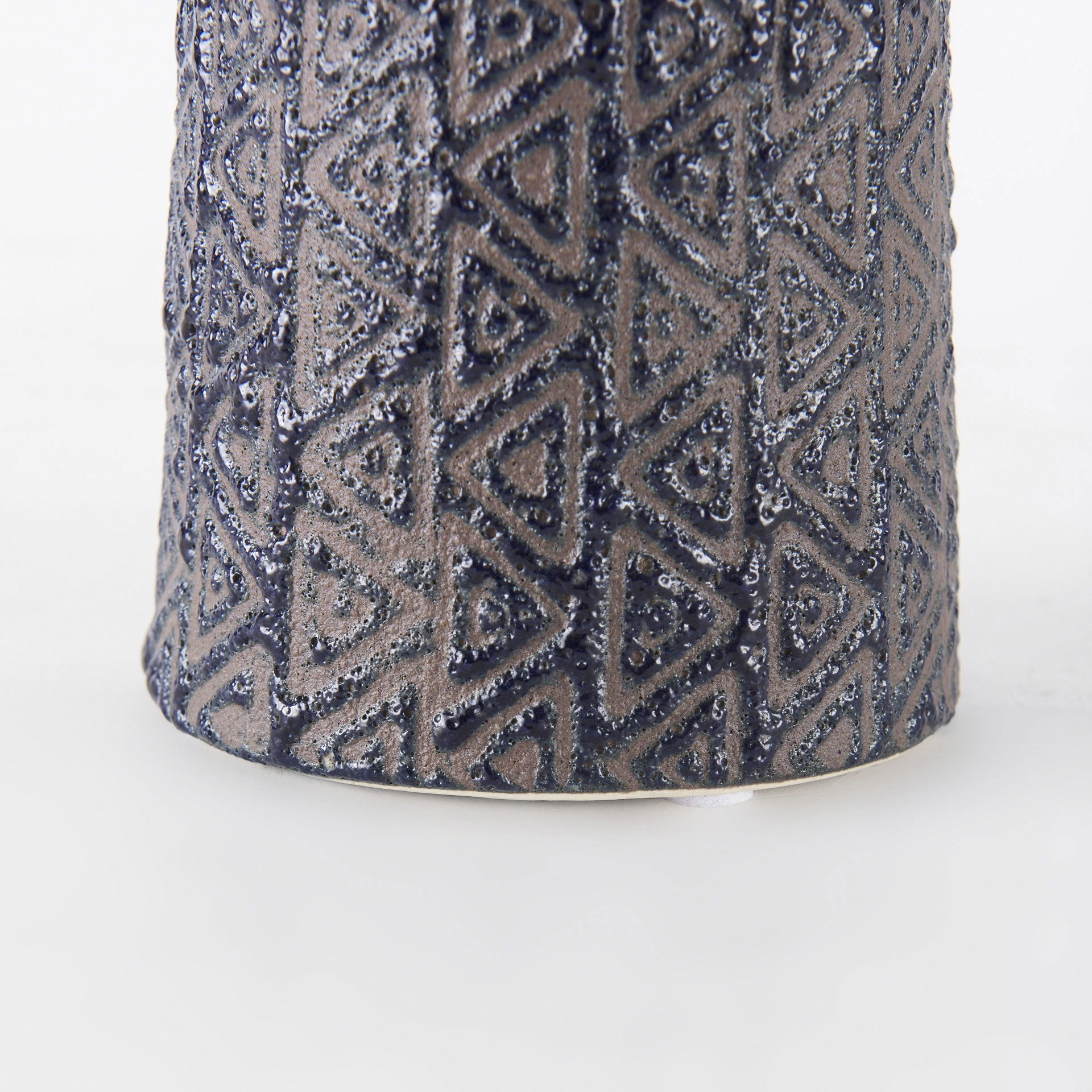 Sefina II Medium Brown/Black Patterned Ceramic Vase large image 