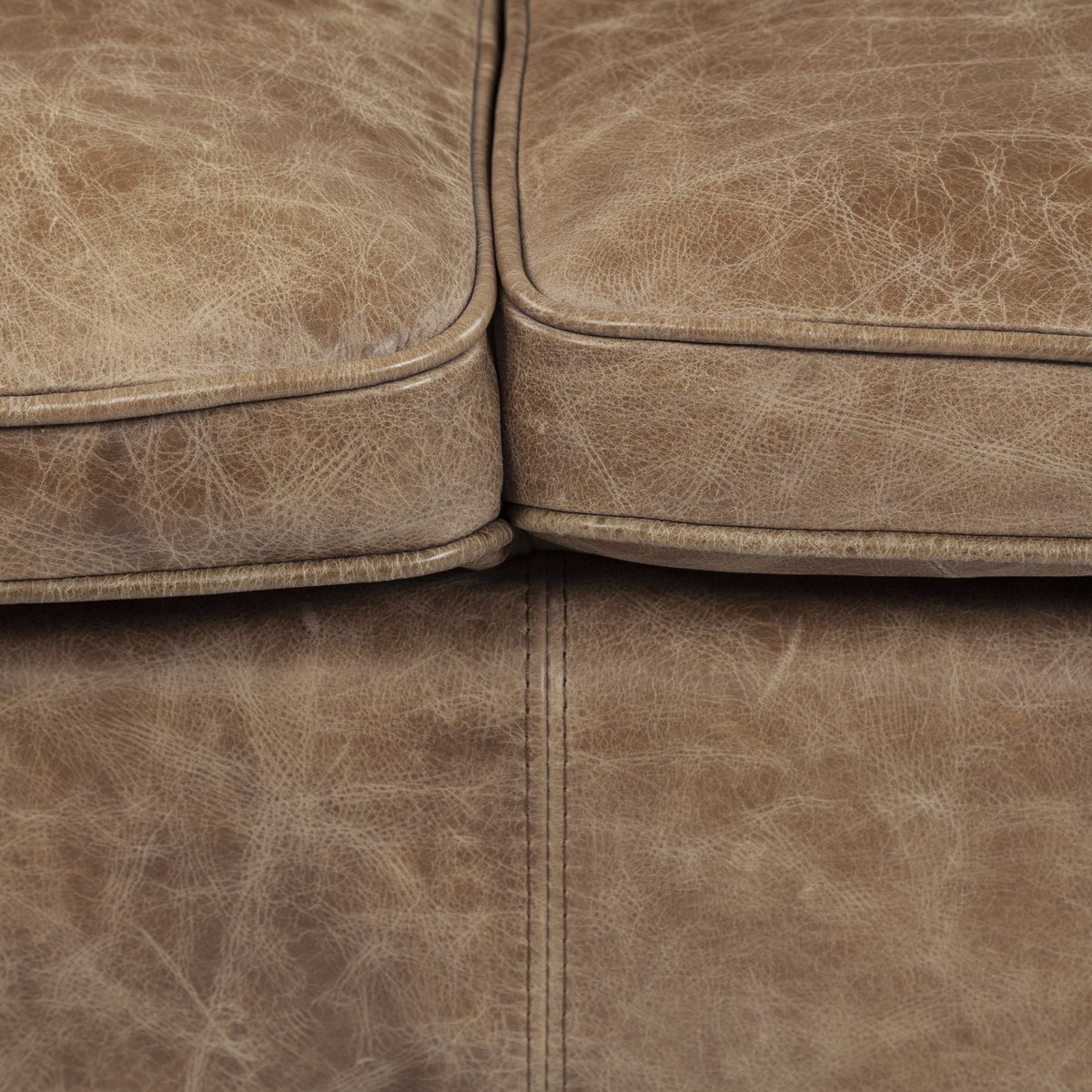 Cobain I 84' Brown Leather Two Seater Sofa, Sofas & Sectional by Mercana, 83.5" length x 34.5" width x 33.5" height View 11