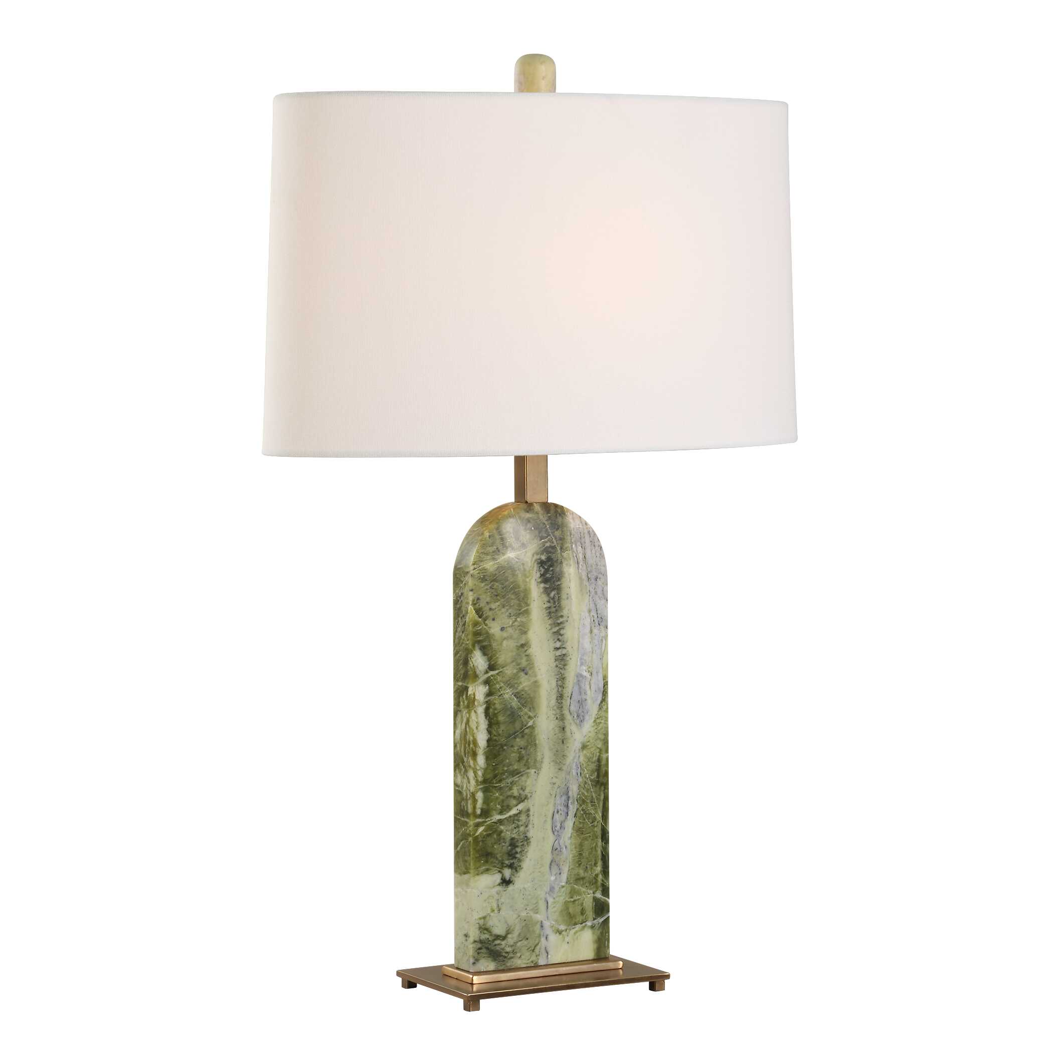 Moorea Green Marble Table Lamp, by Uttermost, 18" width x 28.25" height x 10" depth View 6