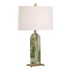 Moorea Green Marble Table Lamp, by Uttermost, 18" width x 28.25" height x 10" depth thumbnail 6