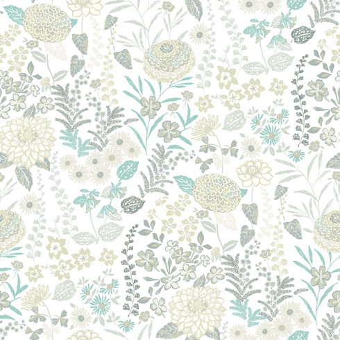 Waverly Fiona Floral Neutral Peel & Stick Wallpaper