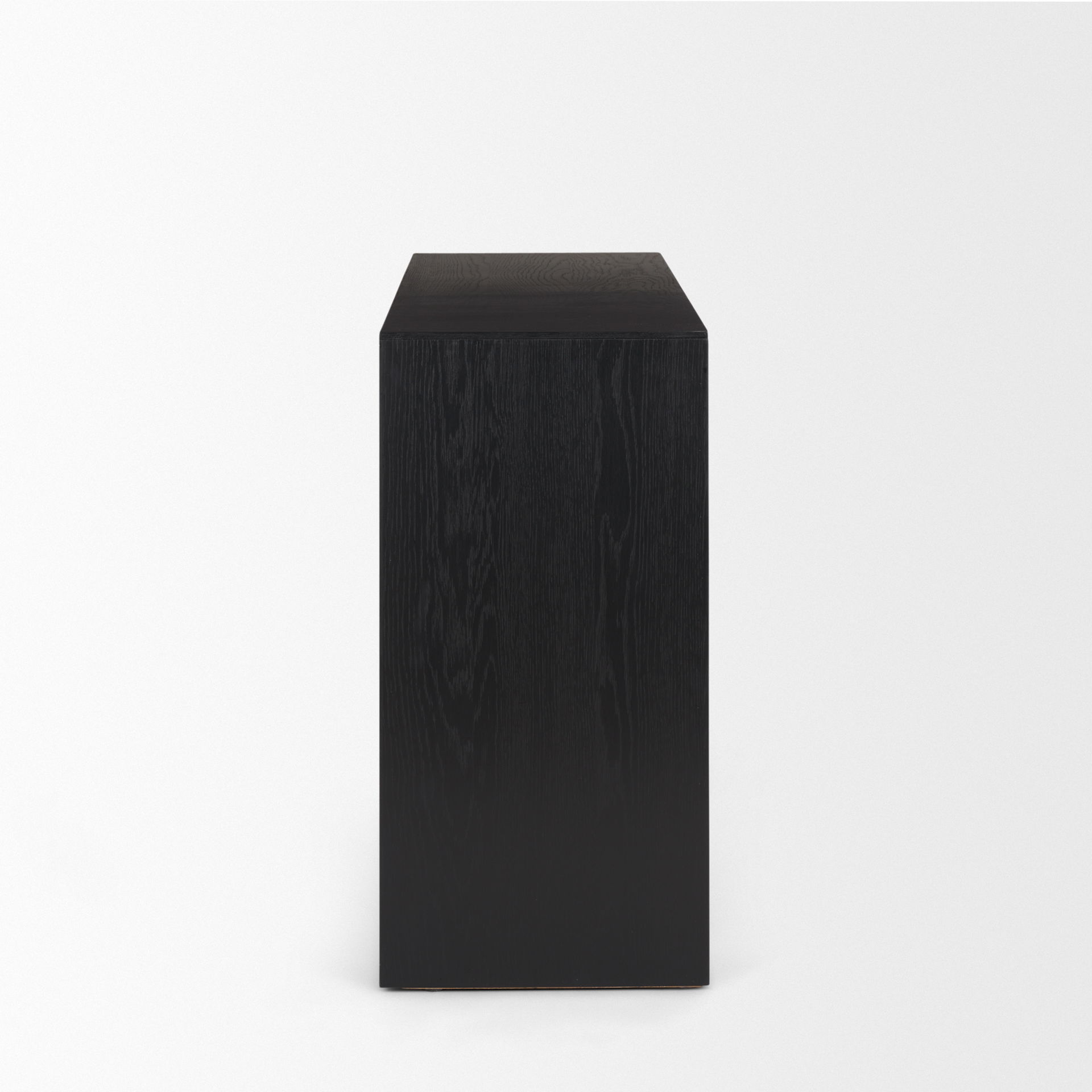 Tabor Natural Wood with Black Oak Waterfall Console Table large image 