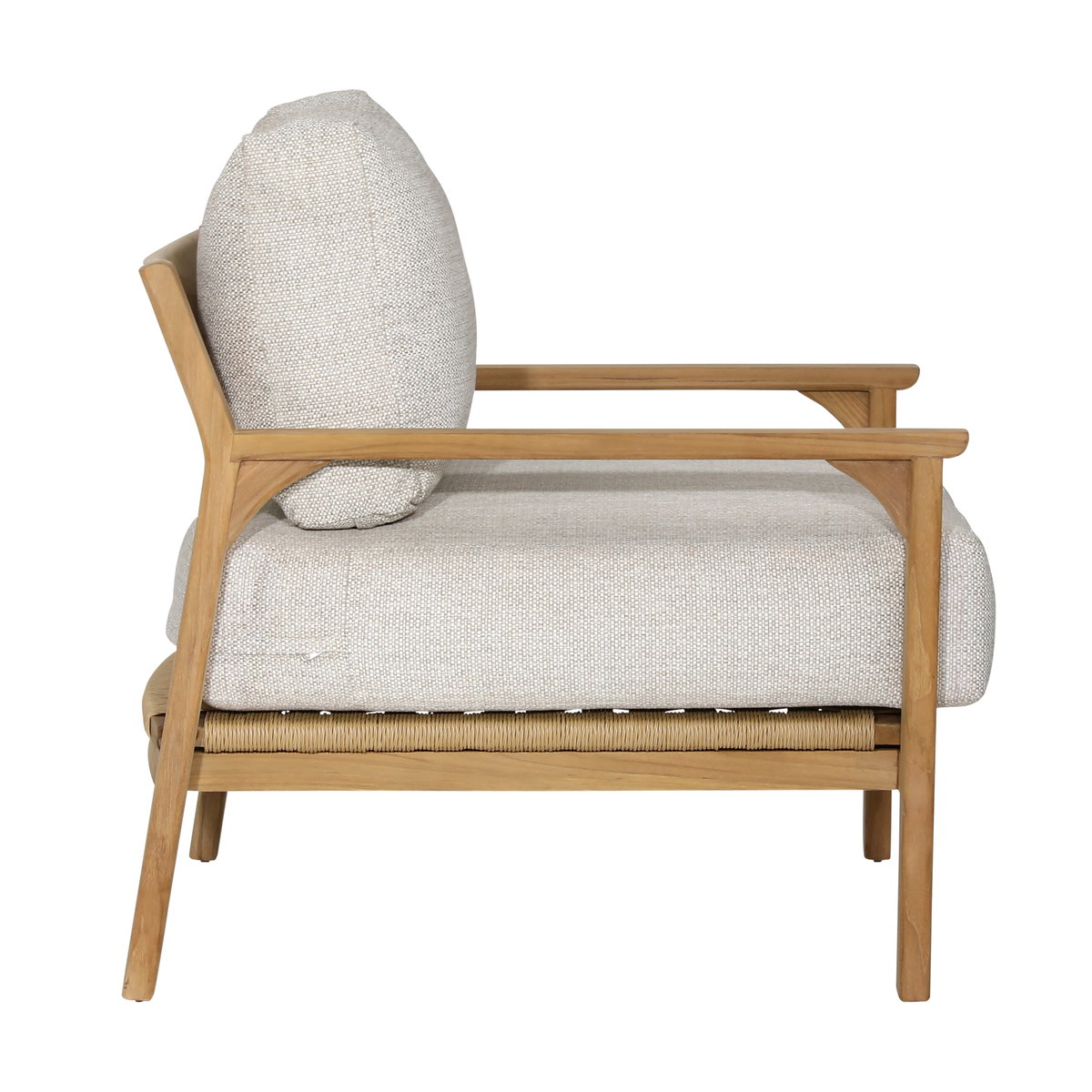 Lexy Outdoor Occasional Chair Taupe, Accent Chair by Dovetail, 32" width x 27" height x 32" depth View 3