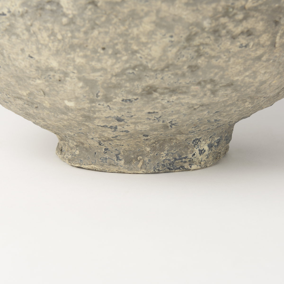 Sonu Set of 2 Gray Paper Mache Half-Pot Bowls, Decorative Bowl by Mercana, 12" length x 12" width x 8.5" height View 5