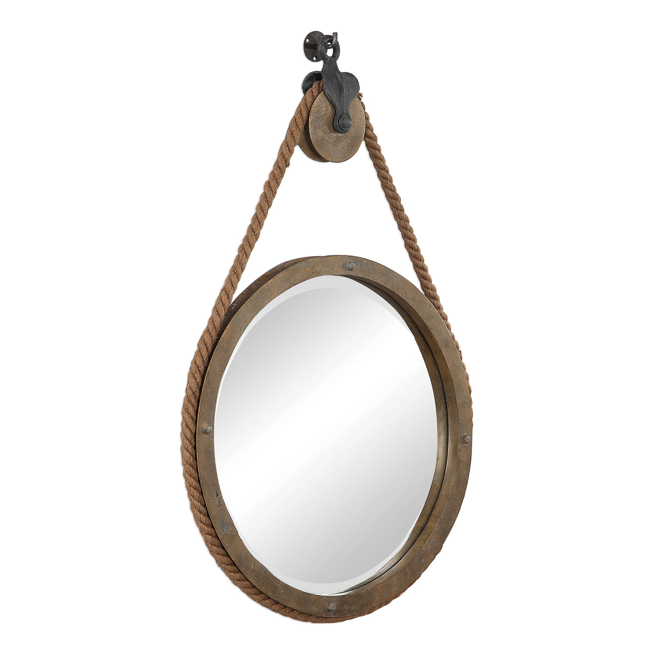 Melton Round Pulley Mirror large image 