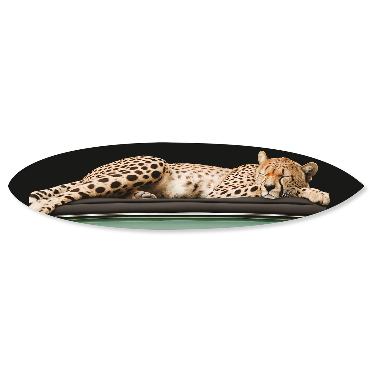 Sleepy Cadi Cheetah Surfboard (No Embellishment), by Oliver Gal,  76x18 View 1