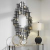 Reflection Metal Grid Wall Decor Set/2, Art by Uttermost, 18.75" width x 57.5" height x 2.37" depth thumbnail 4