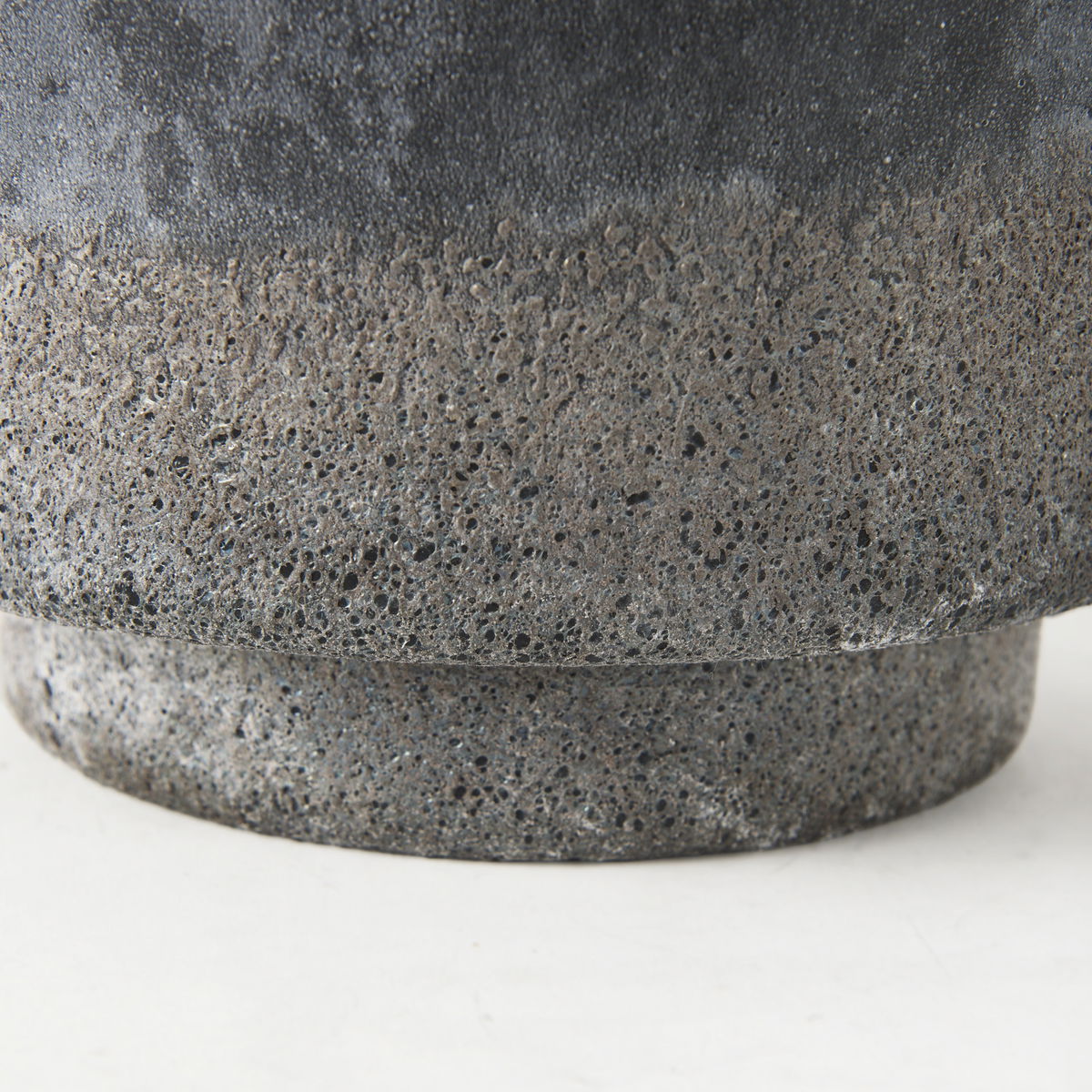 Squally  Black/Brown Glass Ombre Textured Vase, by Mercana, 7.95" length x 7.95" width x 8.62" height View 8