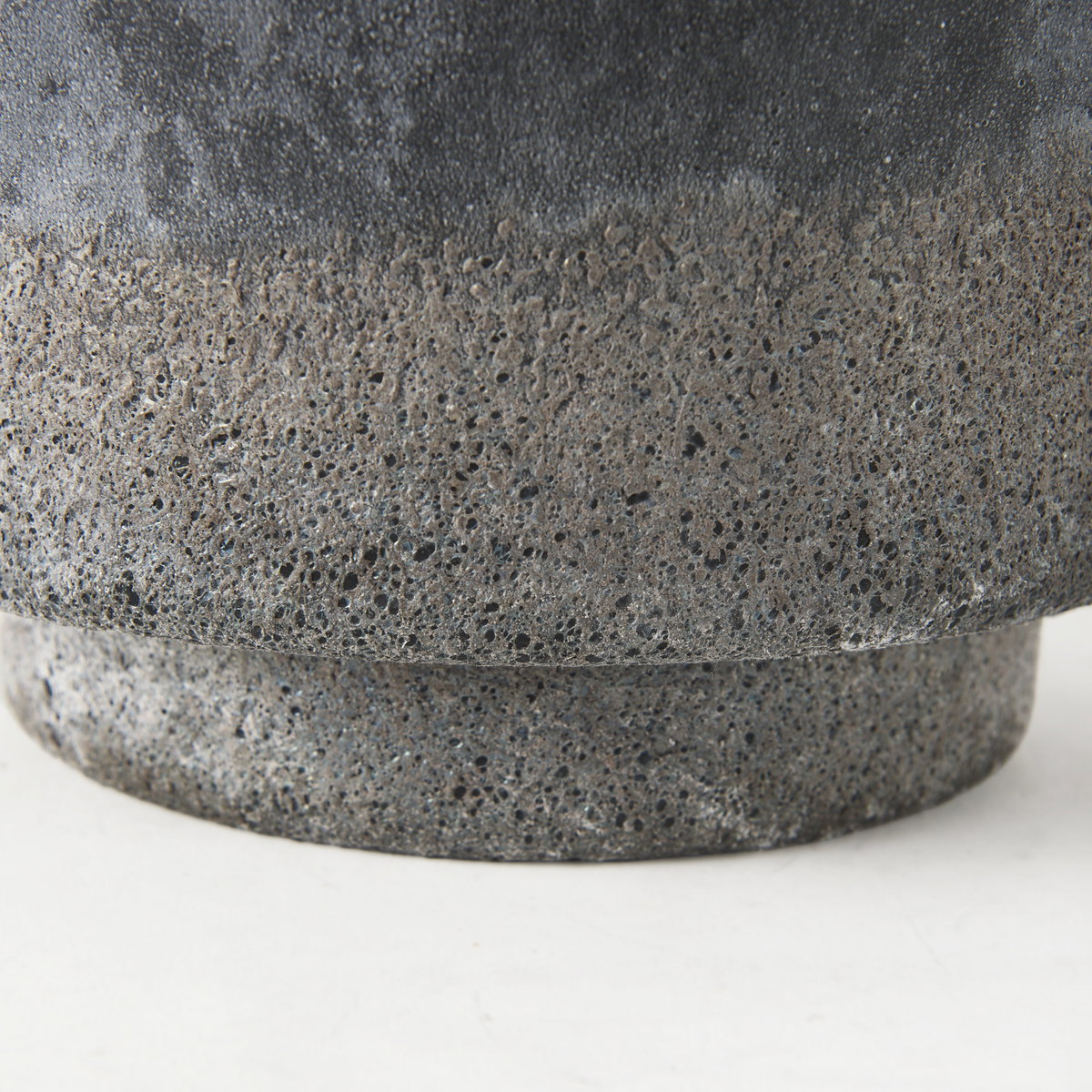 Squally  Black/Brown Glass Ombre Textured Vase, by Mercana, 7.95" length x 7.95" width x 8.62" height View 8