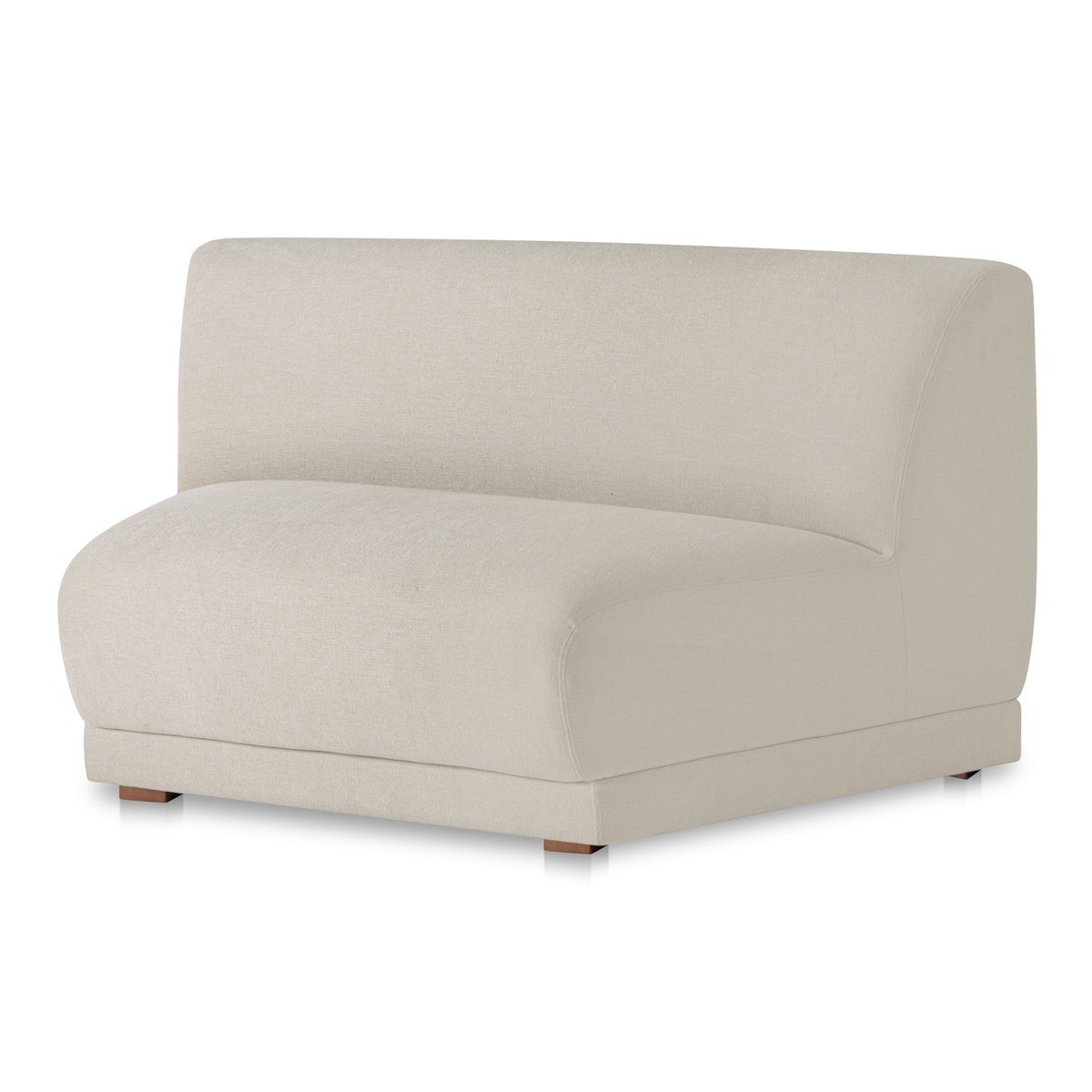 Fraser Wedge Slipper Chair Off White, Accent Chair by Moe's Home, 62.5" width x 31.5" height x 34.3" depth View 2