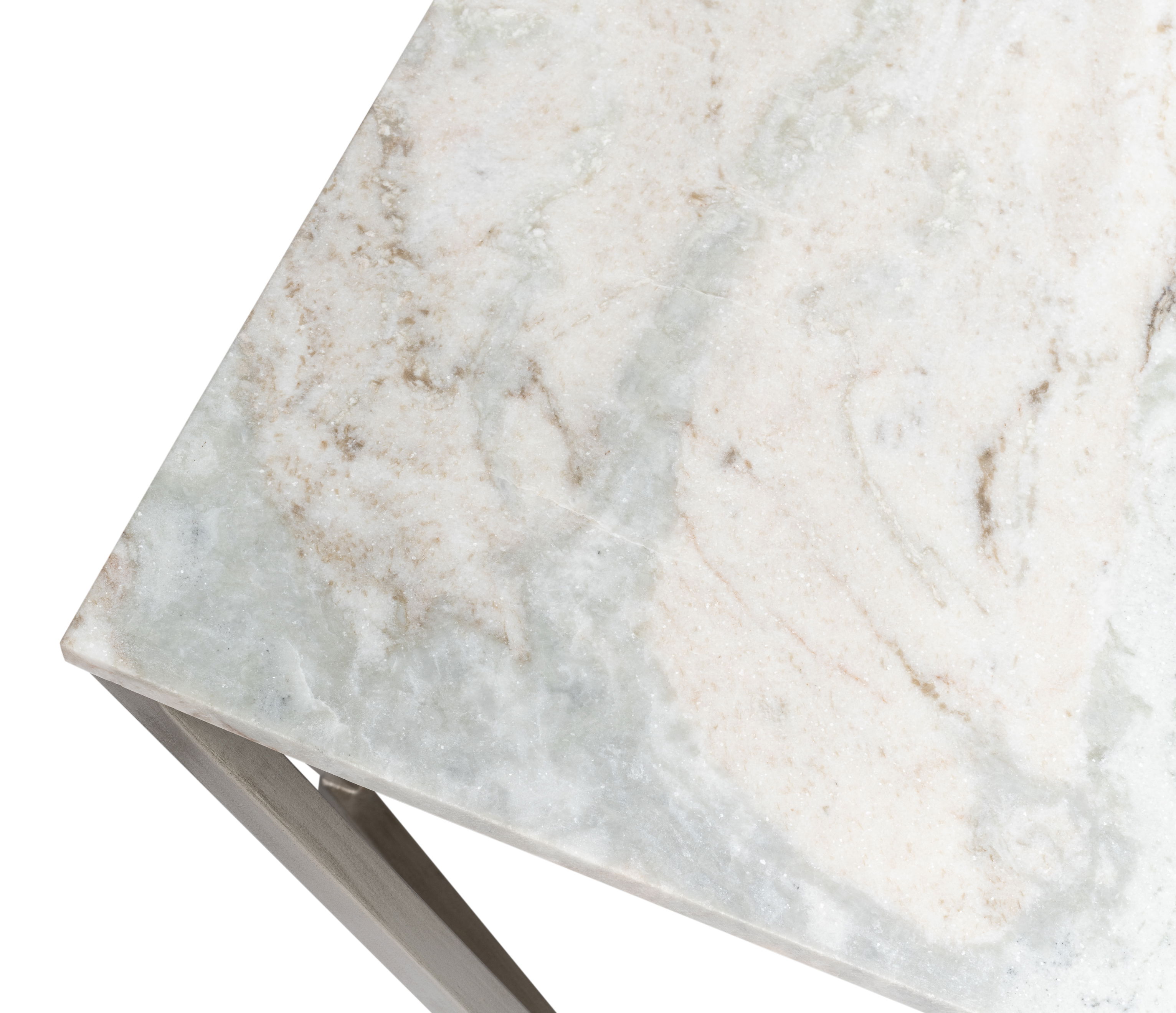 Trapezoid Coffee Table  Marble Top large image 