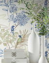 Handpainted Songbird Green & Blue Peel & Stick Wallpaper thumbnail 2