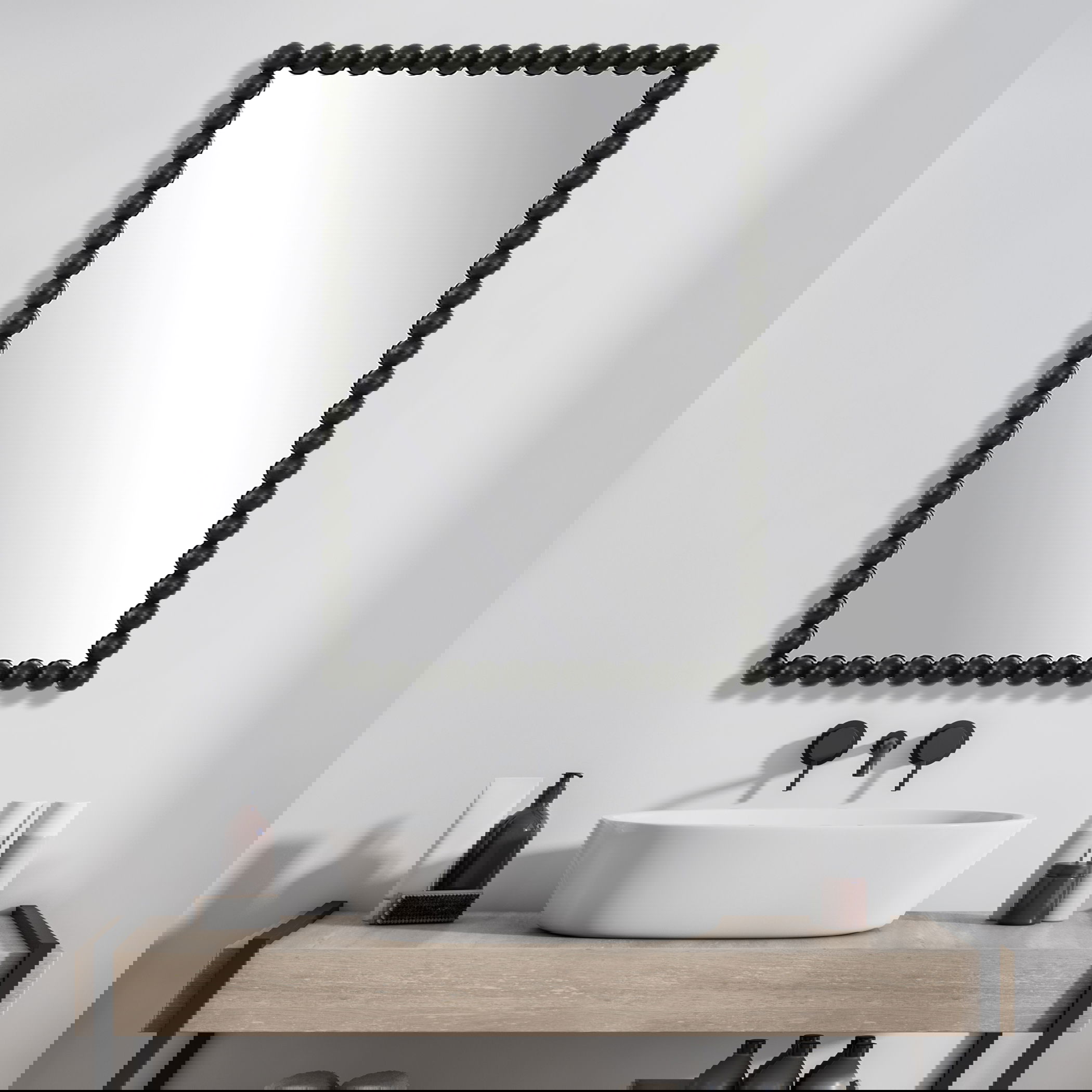 Serna Black Vanity Mirror, by Uttermost, 20.5" width x 30" height x 2" depth View 2