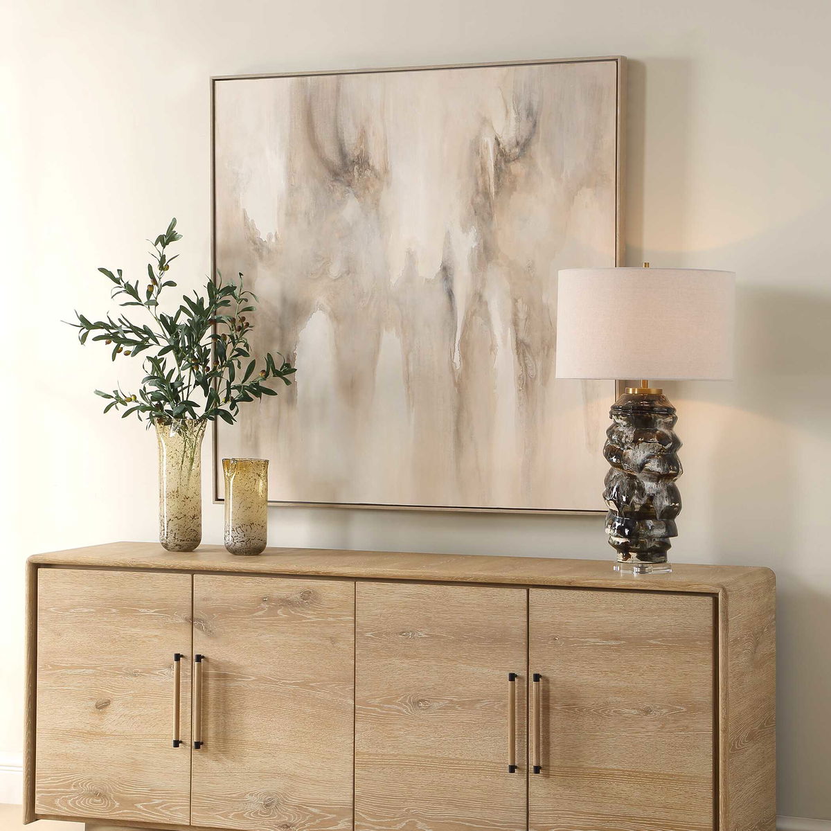 Embark Hand Painted Abstract Canvas, Art by Uttermost, 49" width x 49" height x 2" depth View 3