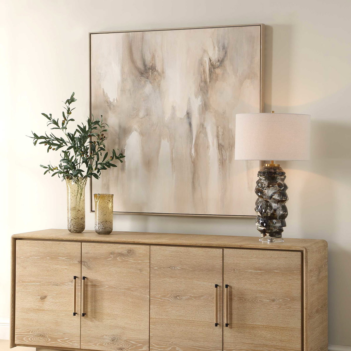 Embark Hand Painted Abstract Canvas, Art by Uttermost, 49" width x 49" height x 2" depth View 3