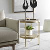 Elise Round Brass Side Table, Furniture by Uttermost, 22" width x 23" height x 22" depth thumbnail 2