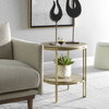 Elise Round Brass Side Table, Side & End Table by Uttermost, 22" width x 23" height x 22" depth thumbnail 2