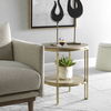 Elise Round Brass Side Table thumbnail 1