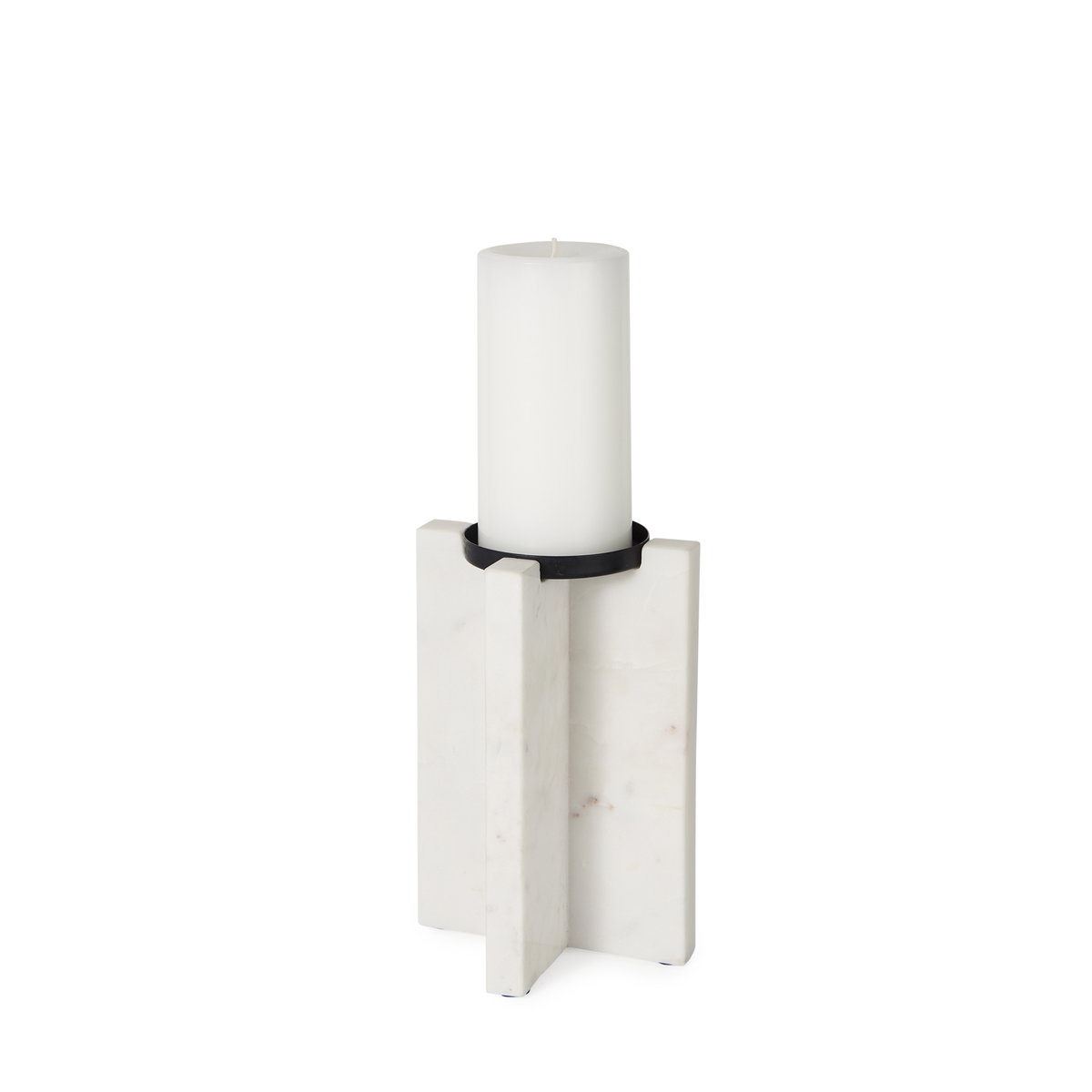 Sophia 5.5'L x 3.5'W x 8.0'H. Marble Candle Holder Medium, Candles & Candle Holder by Mercana, 5.5" length x 3.5" width x 8" height View 1