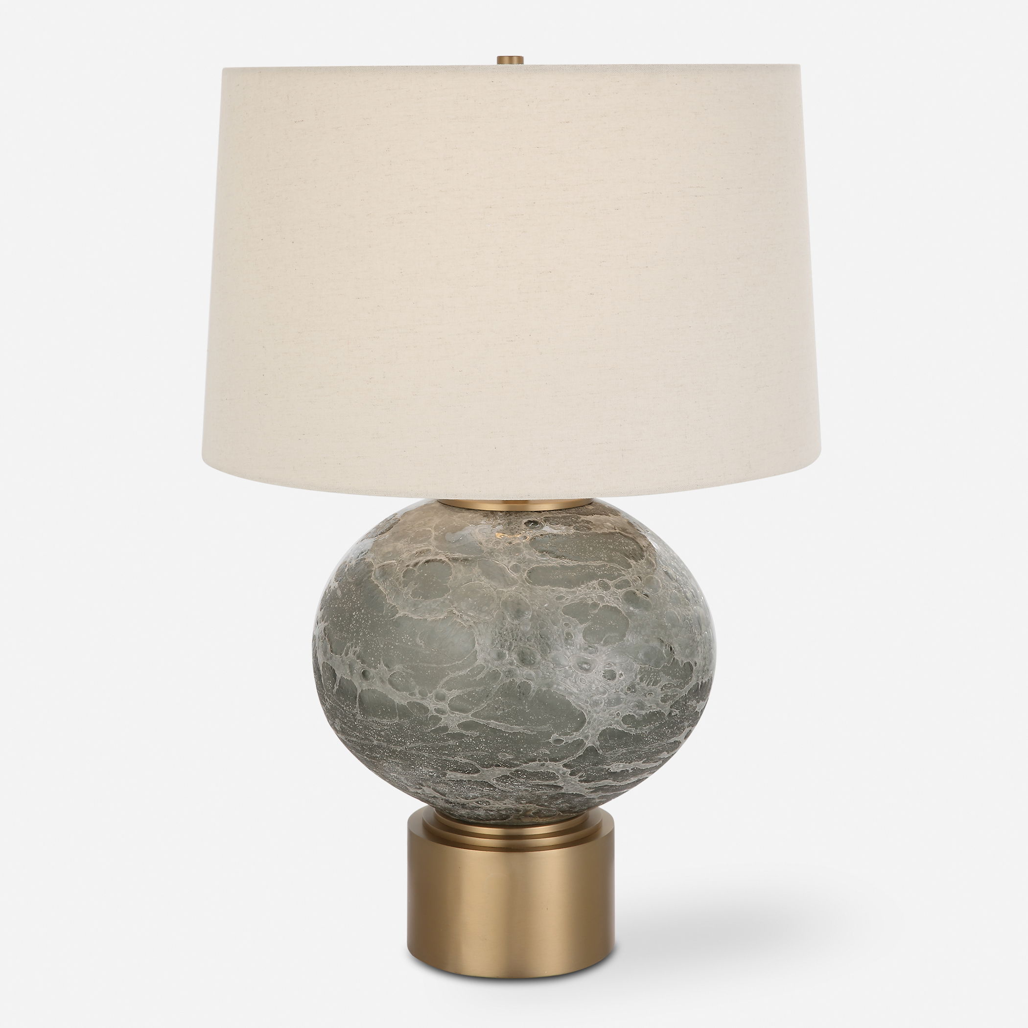 Lunia Gray Glass Table Lamp large image 