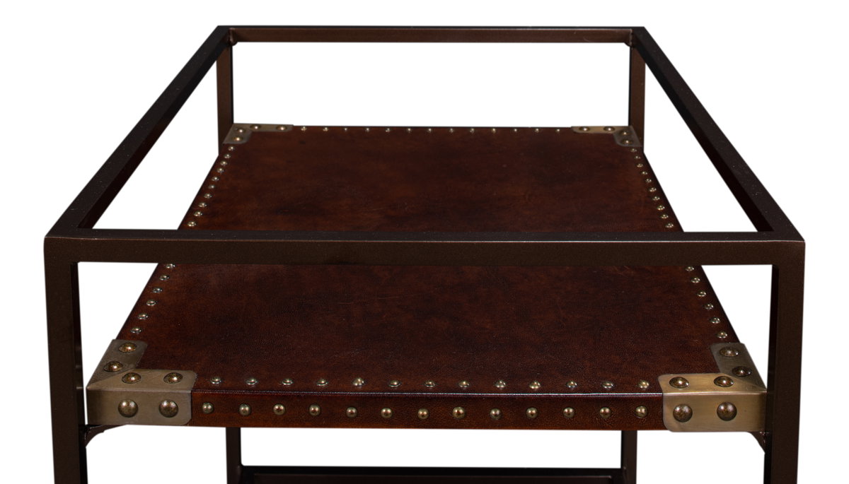 Trolley Side Table, by Sarreid, 1'2" length x 1'6" width x 2'1" height View 3