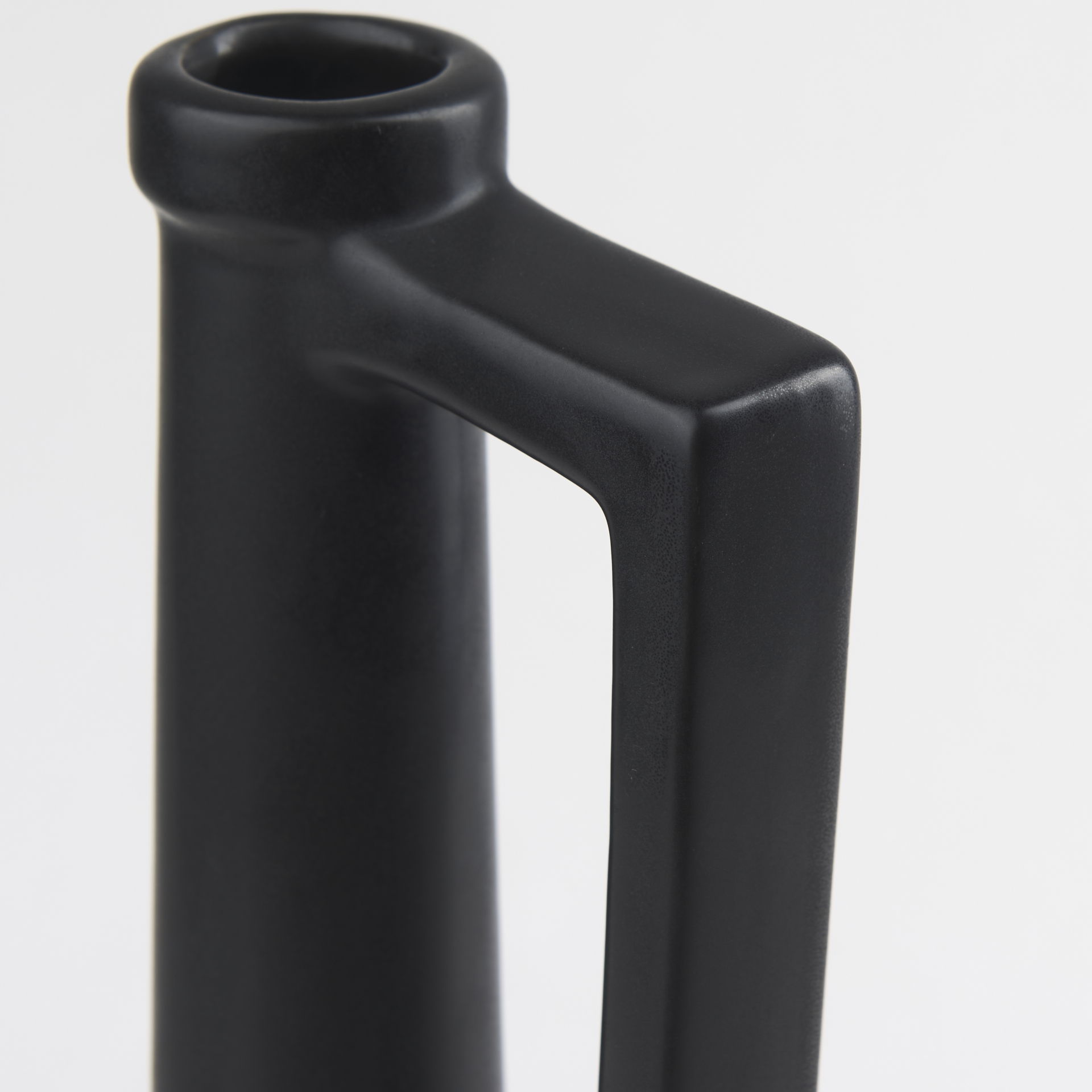 Burton 17.1H Large Matte Black Ceramic Jug Vase large image 