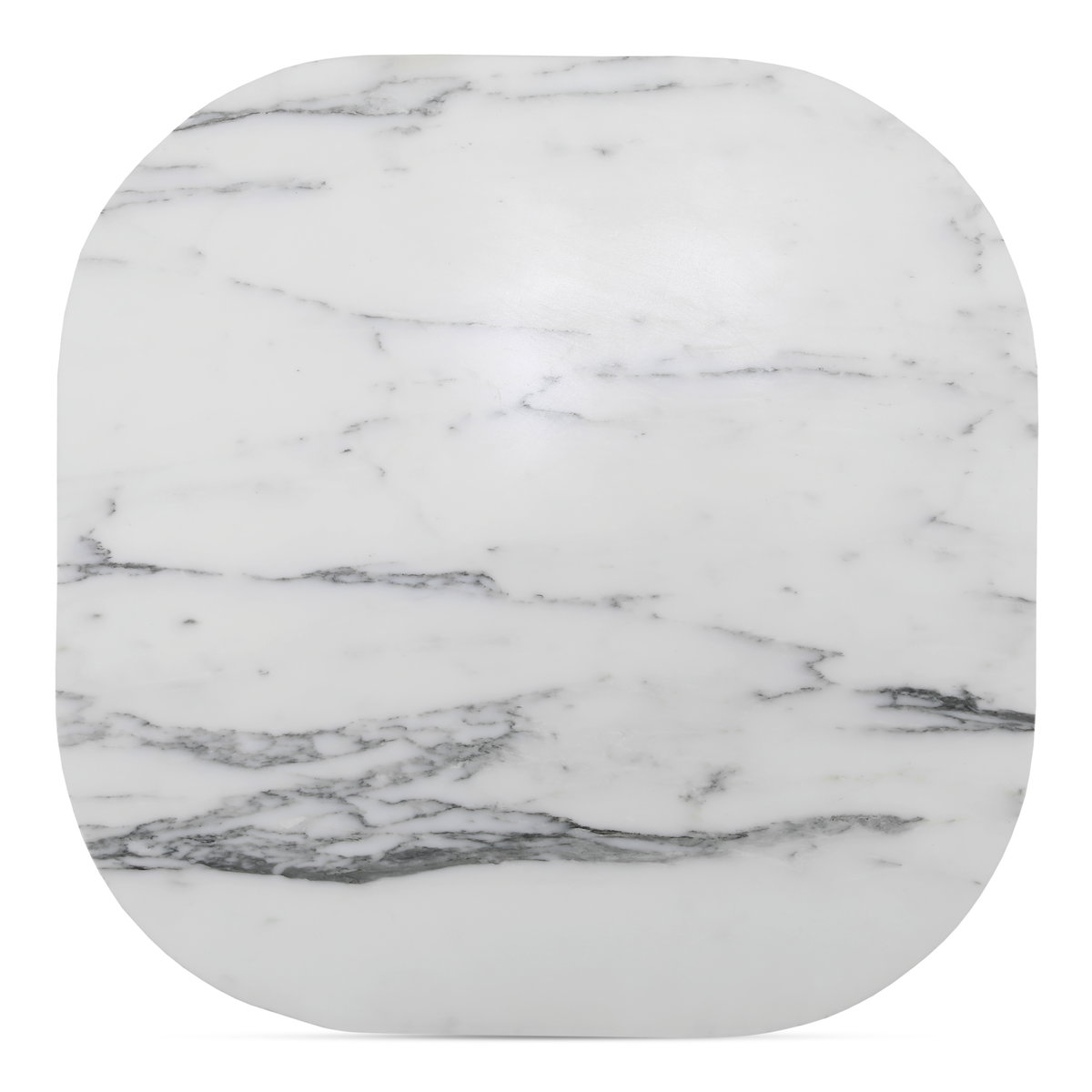 Dash Accent Table White Calacatta Marble, Side & End Table by Moe's Home, 24" width x 22" height x 24" depth View 7