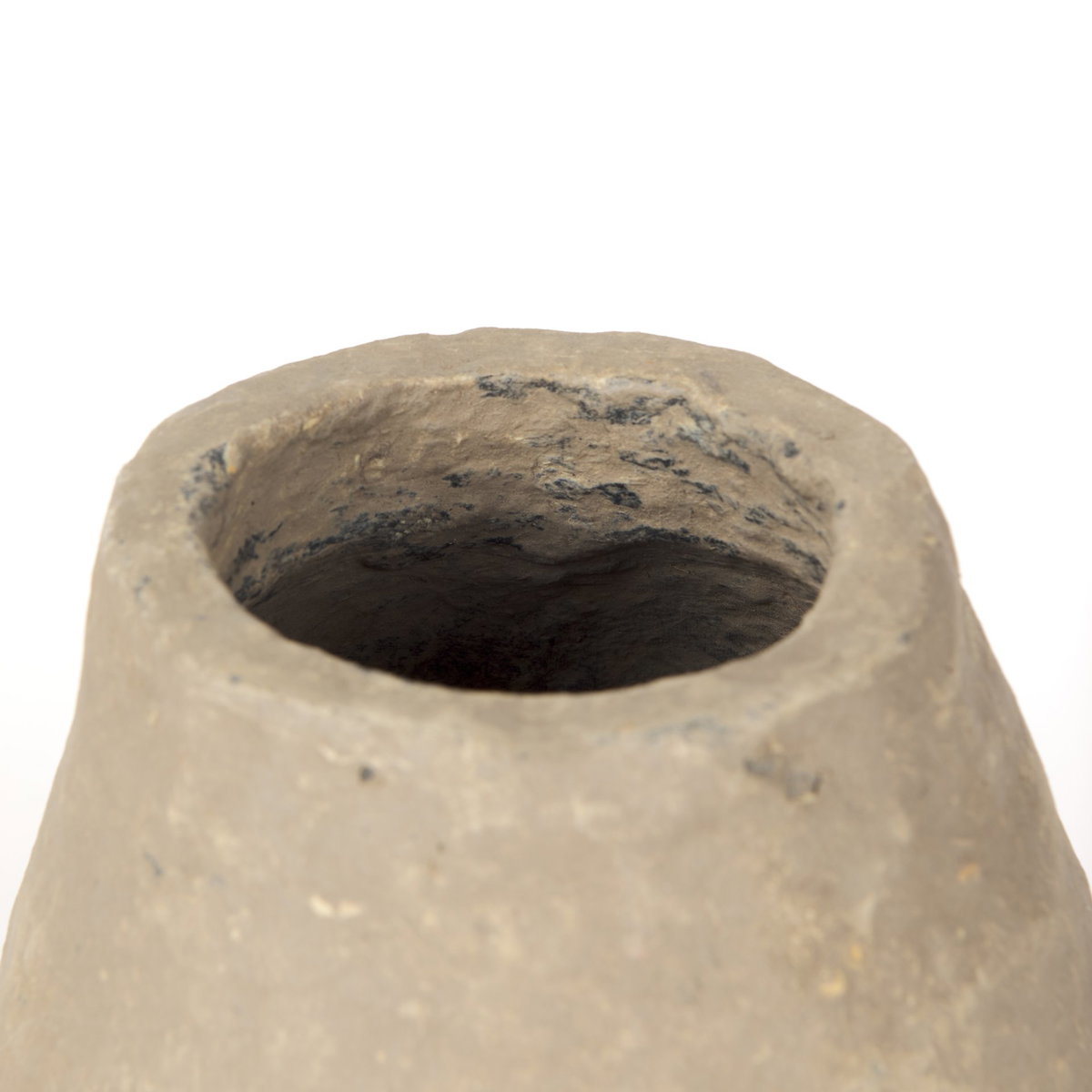 Rundal Small Gray Paper Mache Vase, by Mercana, 8" length x 8" width x 12" height View 8