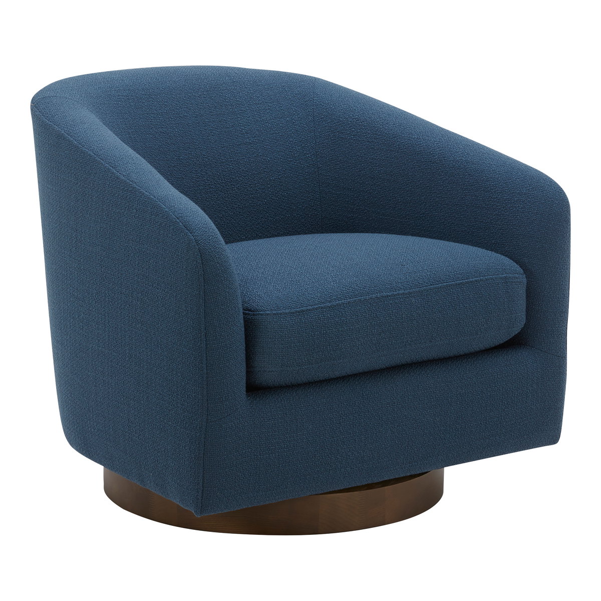 Oscy Swivel Chair Dark Atlantic, Accent Chair by Moe's Home, 31" width x 28" height x 31" depth View 2