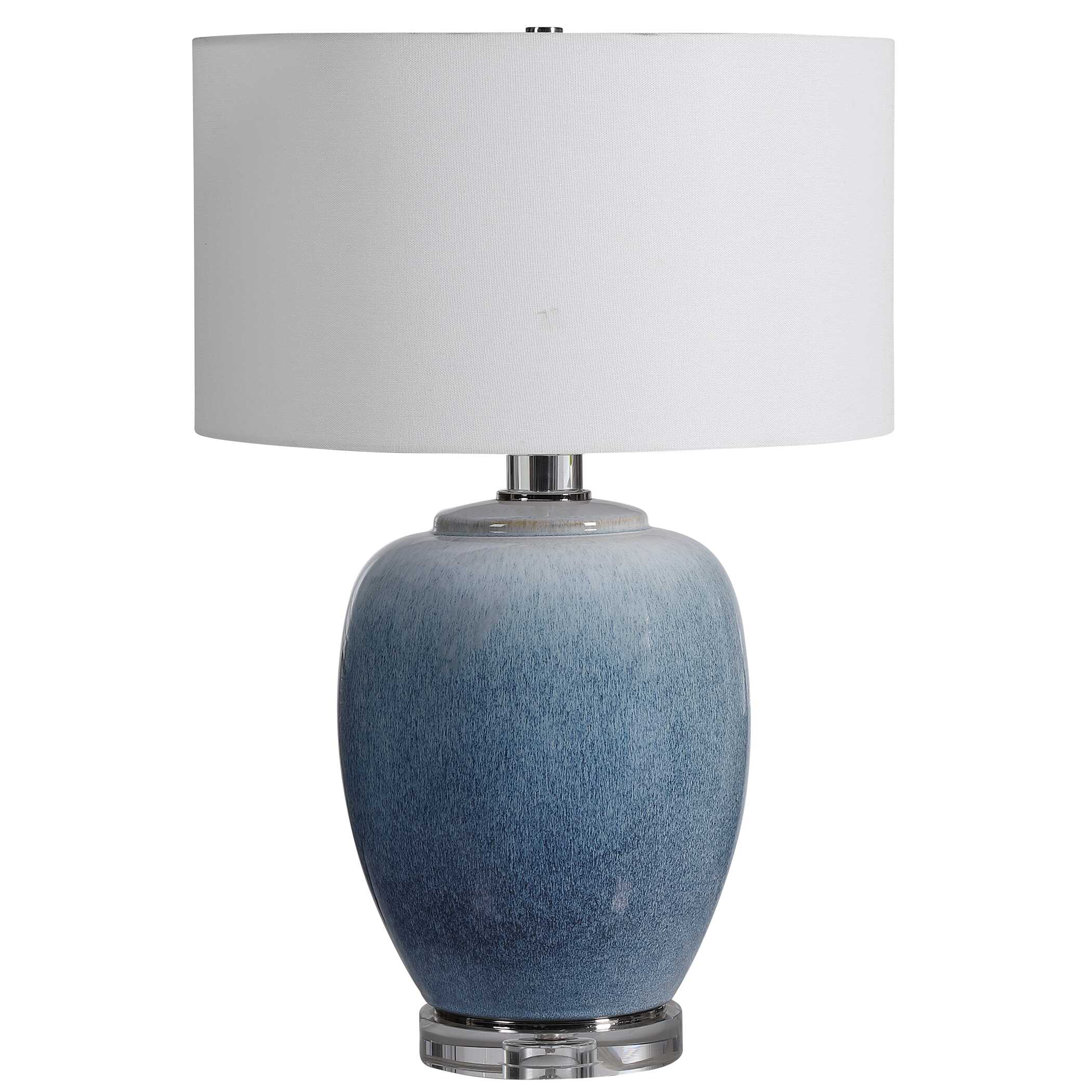 Blue Waters Ceramic Table Lamp, by Uttermost, 18" width x 26.5" height x 18" depth View 5
