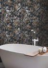 Shimmering Foliage Black Wallpaper, by York Wall, 32'9.6" length x 1'8.8" width x 0.02" depth thumbnail 2