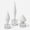 Alize White Stone Sculptures Set/3, Decorative by Uttermost, 3.5" width x 14" height x 3.5" depth thumbnail 1