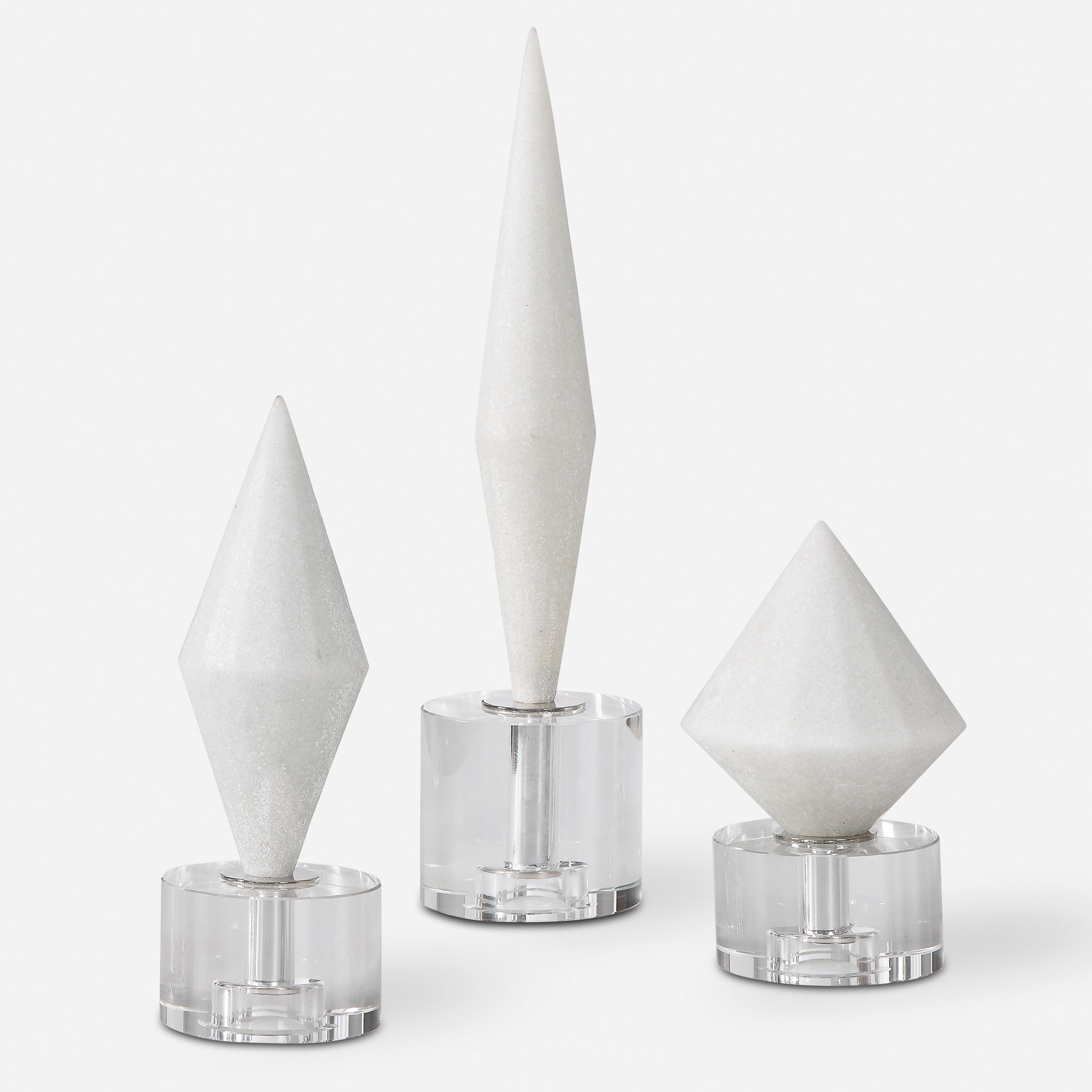 Alize White Stone Sculptures Set/3 large image 
