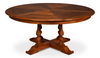Walnut Jupe Dining Table, Ex-Large, by Sarreid, 80" length x 80" width x 30" height thumbnail 1