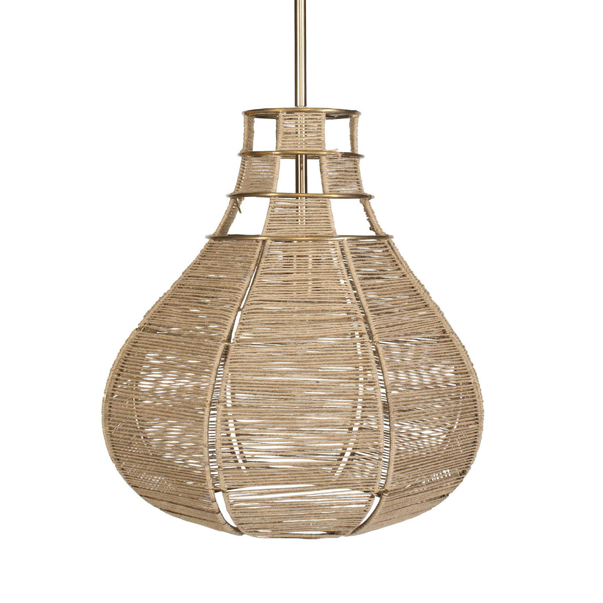 Hestia 1 Light Natural Rope Pendant, Mini Light Pendant by Uttermost, 16" width x 16.25" height x 16" diameter x 16" depth View 3