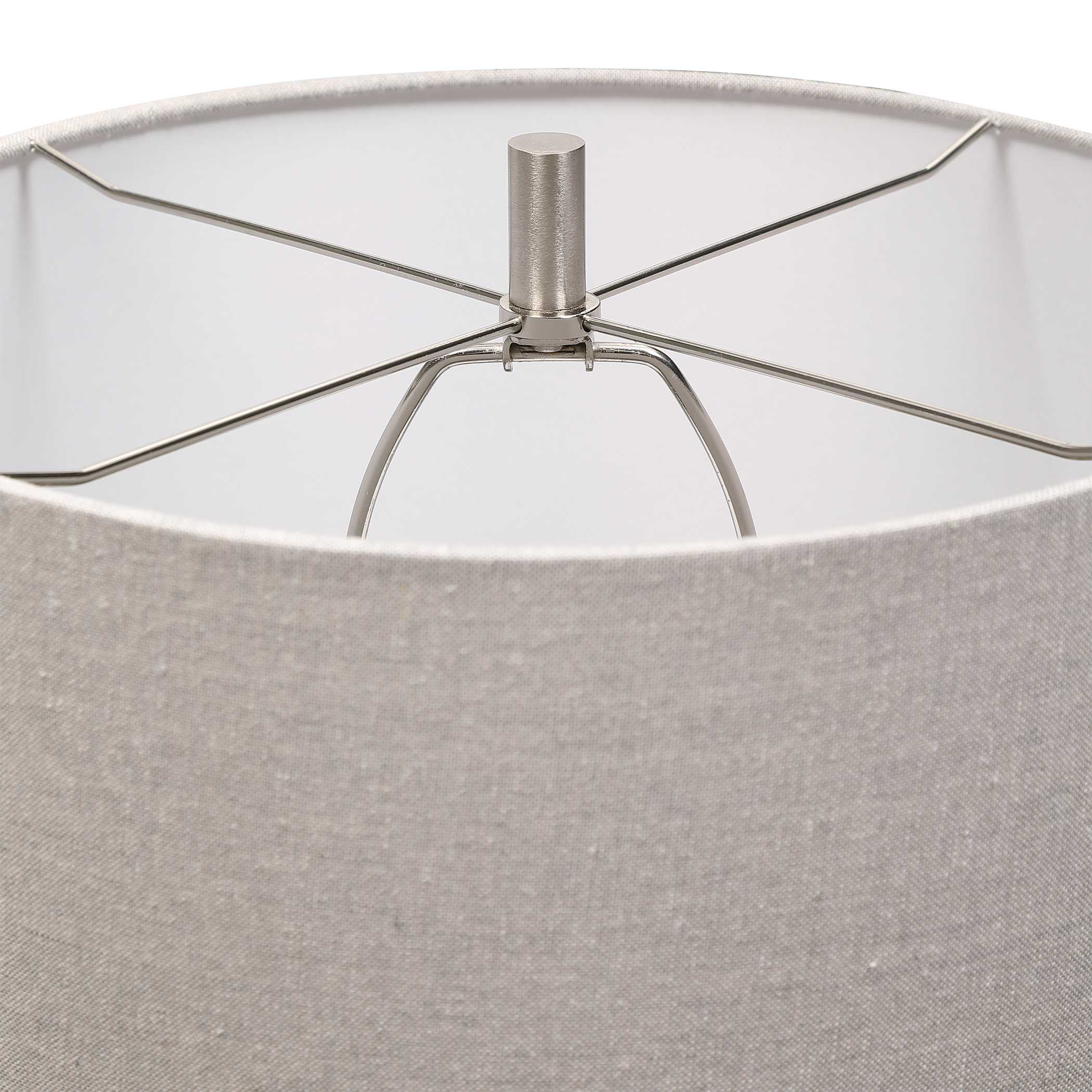 Comanche White Crackle Table Lamp large image 