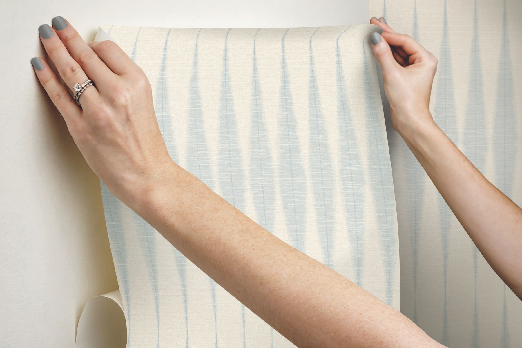 Magnolia Home Handloom Baby Blue Peel & Stick Wallpaper large image 