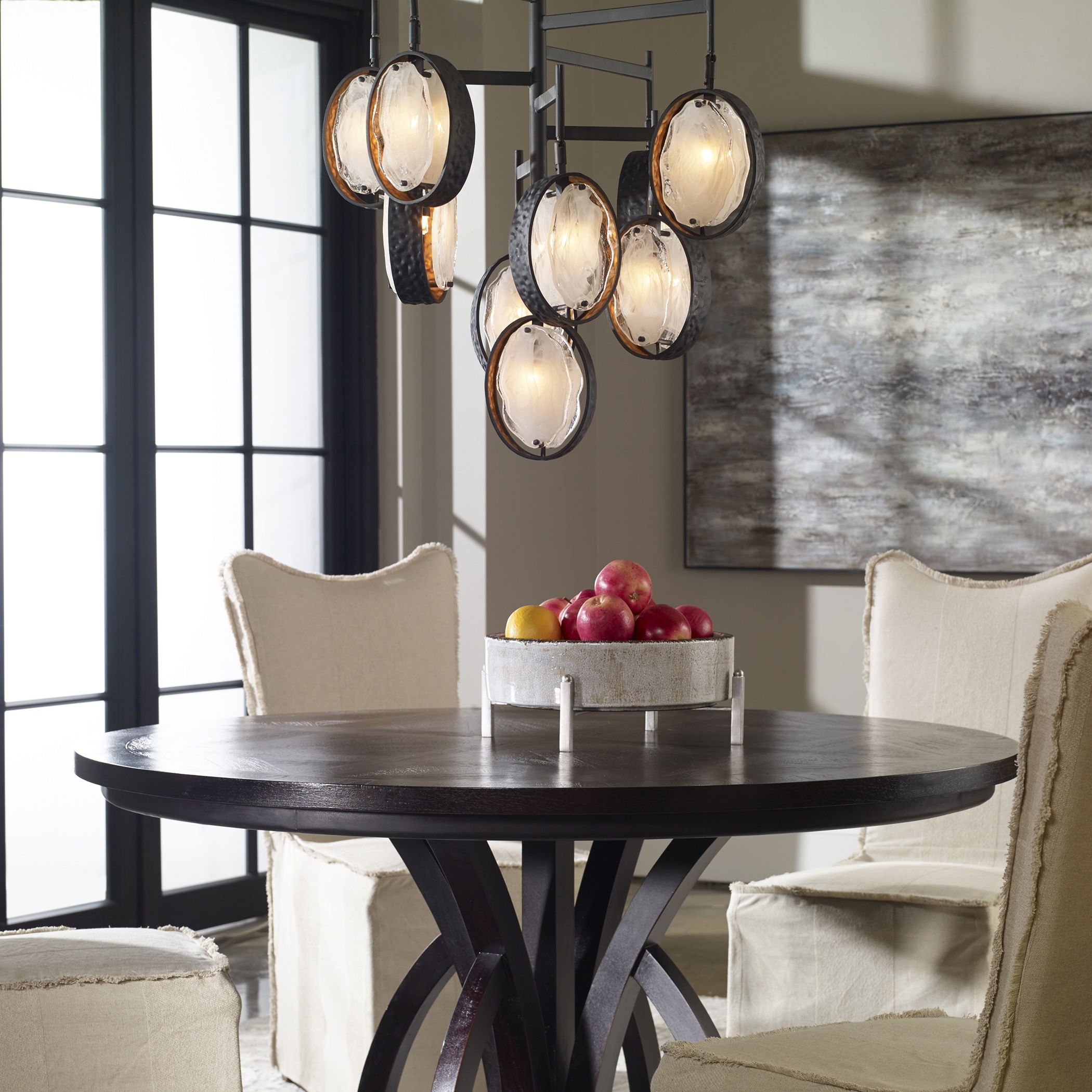 Maxin Dark Bronze 9 Light Chandelier large image 