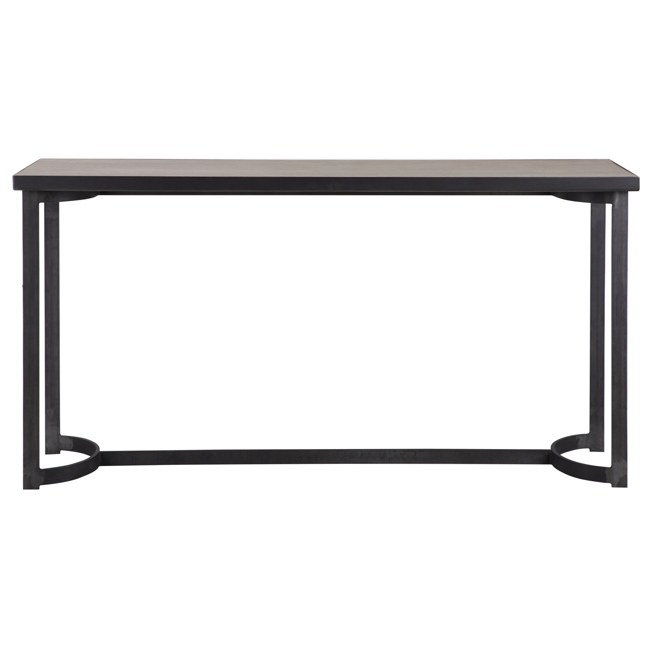 Basuto Steel Console Table, Furniture by Uttermost, 62" width x 31.9" height x 15.9" depth View 1